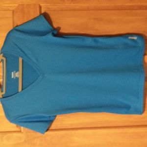Reebok woman's size S v-neck playdry shirt